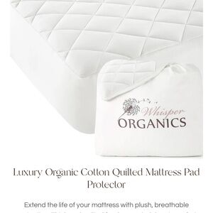 Luxury Organic Cotton Quilted Mattress Pad Protector